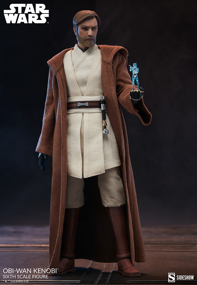 Sideshow Collectibles《星際大戰：複製人之戰》歐比王·肯諾比（Obi-Wan Kenobi）1/6 比例人偶