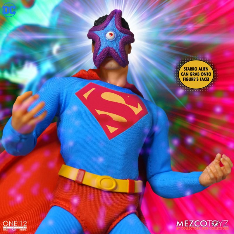 MEZCO TOYZ ONE:12 COLLECTIVE 系列 DC【超人 - 鋼鐵英雄版本】Superman - Man of Steel Edition 1/12 比例可動人偶 豪華七頭雕陣容登場！