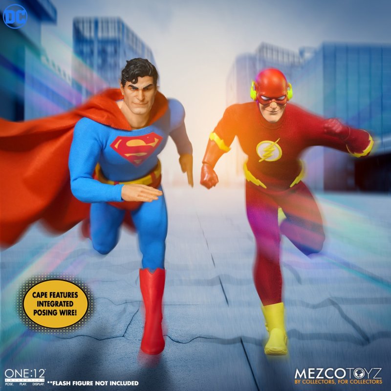 MEZCO TOYZ ONE:12 COLLECTIVE 系列 DC【超人 - 鋼鐵英雄版本】Superman - Man of Steel Edition 1/12 比例可動人偶 豪華七頭雕陣容登場！