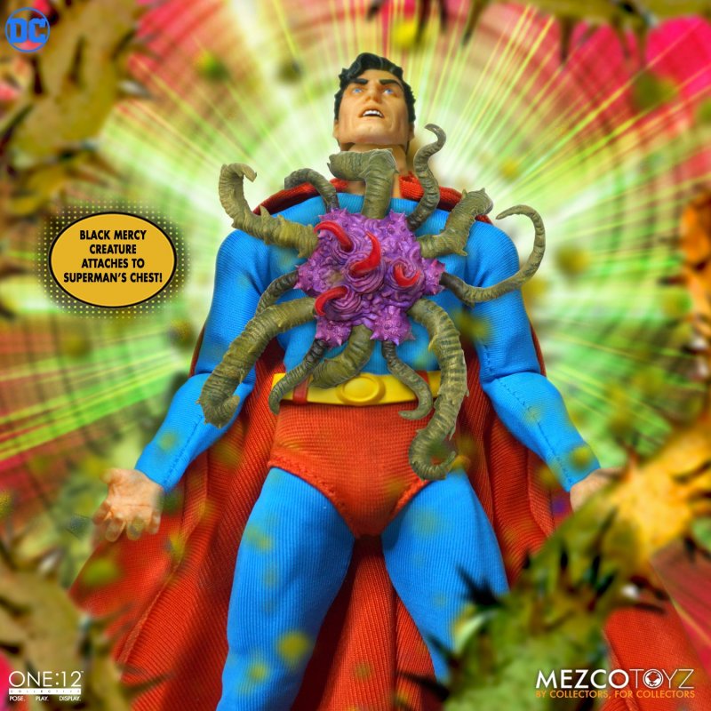 MEZCO TOYZ ONE:12 COLLECTIVE 系列 DC【超人 - 鋼鐵英雄版本】Superman - Man of Steel Edition 1/12 比例可動人偶 豪華七頭雕陣容登場！