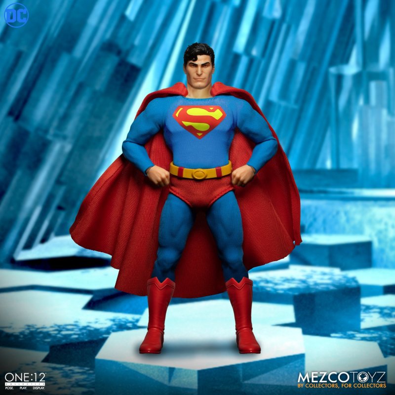 MEZCO TOYZ ONE:12 COLLECTIVE 系列 DC【超人 - 鋼鐵英雄版本】Superman - Man of Steel Edition 1/12 比例可動人偶 豪華七頭雕陣容登場！
