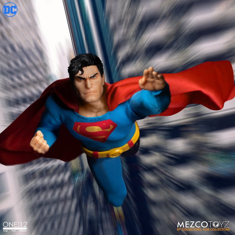 MEZCO TOYZ ONE:12 COLLECTIVE 系列 DC【超人 - 鋼鐵英雄版本】Superman - Man of Steel Edition 1/12 比例可動人偶 豪華七頭雕陣容登場！