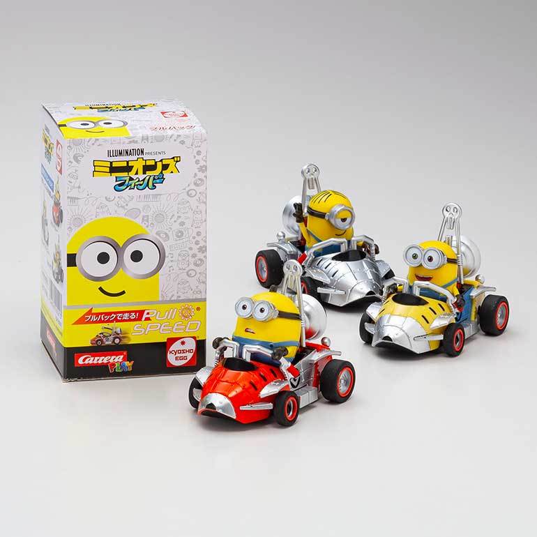 KYOSHO EGG《小小兵2:格魯的崛起》三款小小兵迴力車同步登場!(ミニオンズ フィーバー PULL SPEED)