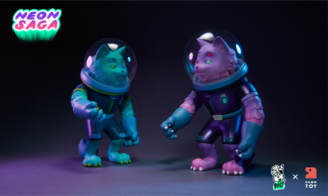 【Dipsy x 顛玩具】NEON SAGA系列吊卡玩具:魔貓&腦魔