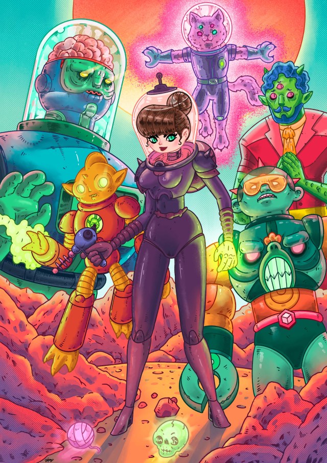 【Dipsy x 顛玩具】NEON SAGA系列吊卡玩具:魔貓&腦魔