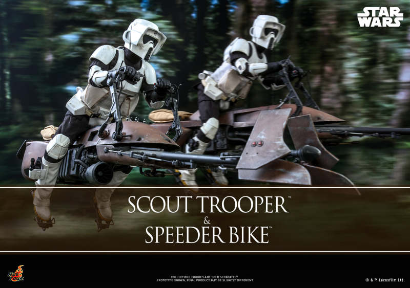 Hot Toys - MMS612 -《星際大戰六部曲：絕地大反攻》帝國偵察兵＆反重力機車（Scout Trooper and Speeder Bike）1/6 比例套組
