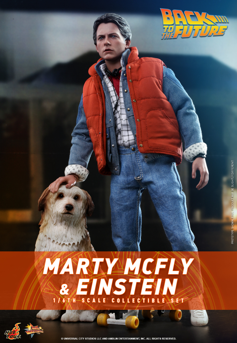 Hot Toys – MMS573 -《回到未來》馬蒂·麥佛萊＆愛因斯坦（Marty McFly and Einstein）1/6 比例收藏套組