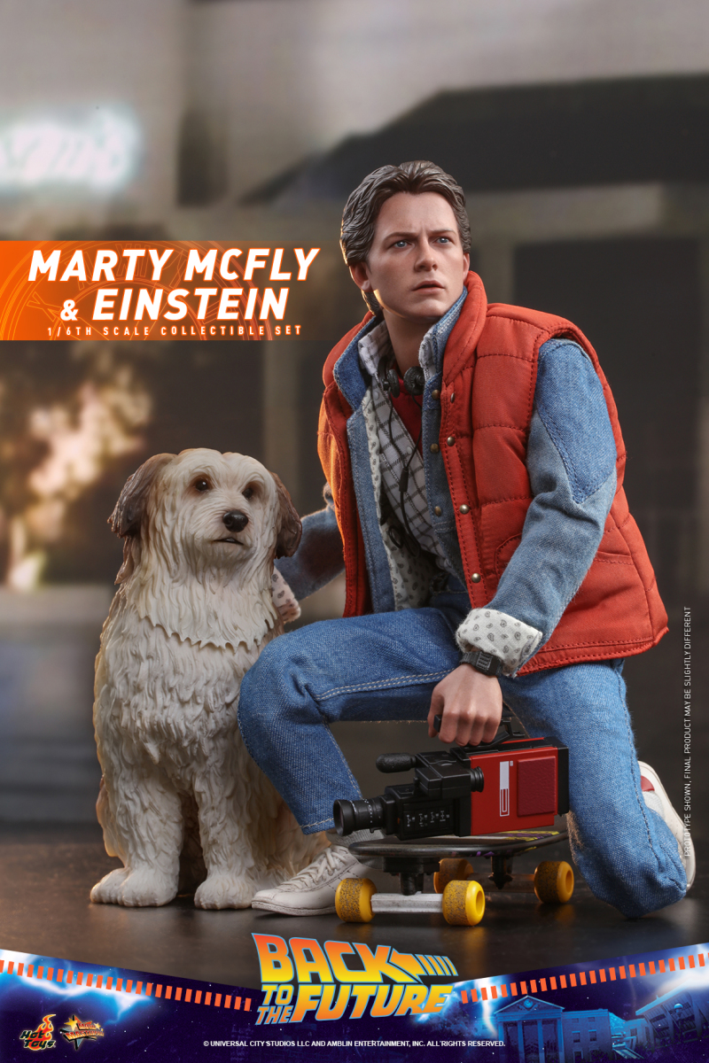 Hot Toys – MMS573 -《回到未來》馬蒂·麥佛萊&愛因斯坦(Marty McFly and Einstein)1/6 比例收藏套組