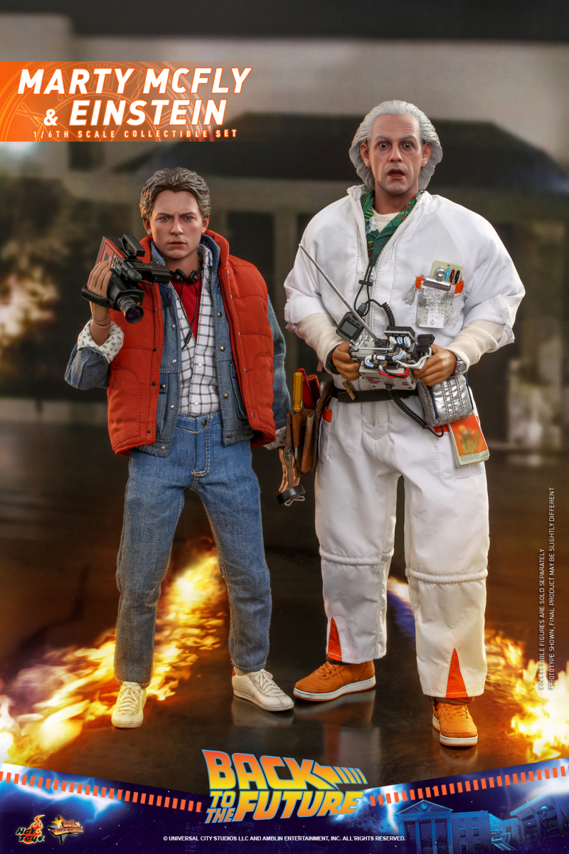Hot Toys – MMS573 -《回到未來》馬蒂·麥佛萊&愛因斯坦(Marty McFly and Einstein)1/6 比例收藏套組