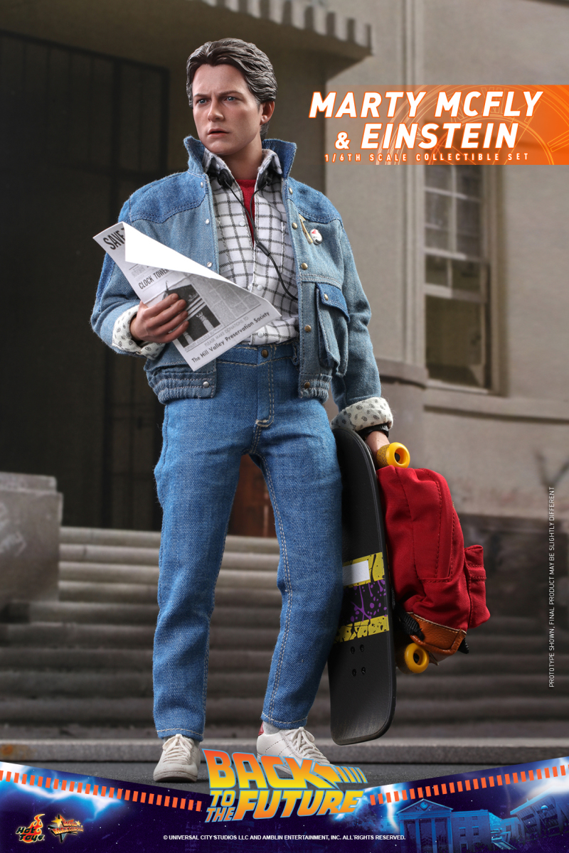 Hot Toys – MMS573 -《回到未來》馬蒂·麥佛萊&愛因斯坦(Marty McFly and Einstein)1/6 比例收藏套組