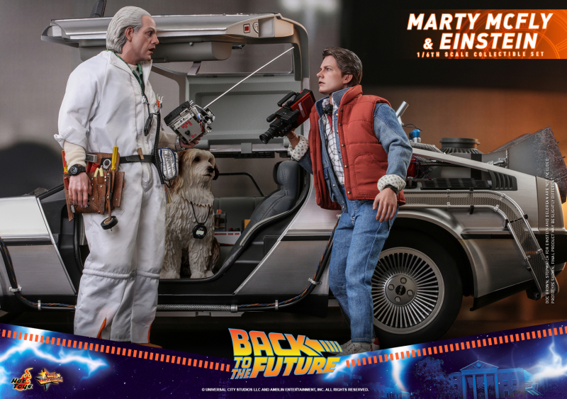 Hot Toys – MMS573 -《回到未來》馬蒂·麥佛萊&愛因斯坦(Marty McFly and Einstein)1/6 比例收藏套組