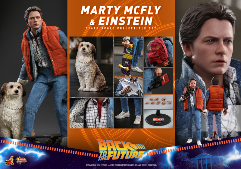 Hot Toys – MMS573 -《回到未來》馬蒂·麥佛萊&愛因斯坦(Marty McFly and Einstein)1/6 比例收藏套組