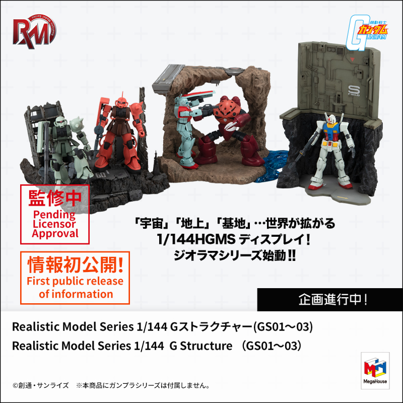 再現鋼彈世界豐富場景 Realistic Model Series 1/144『G情景模型』系列展開！