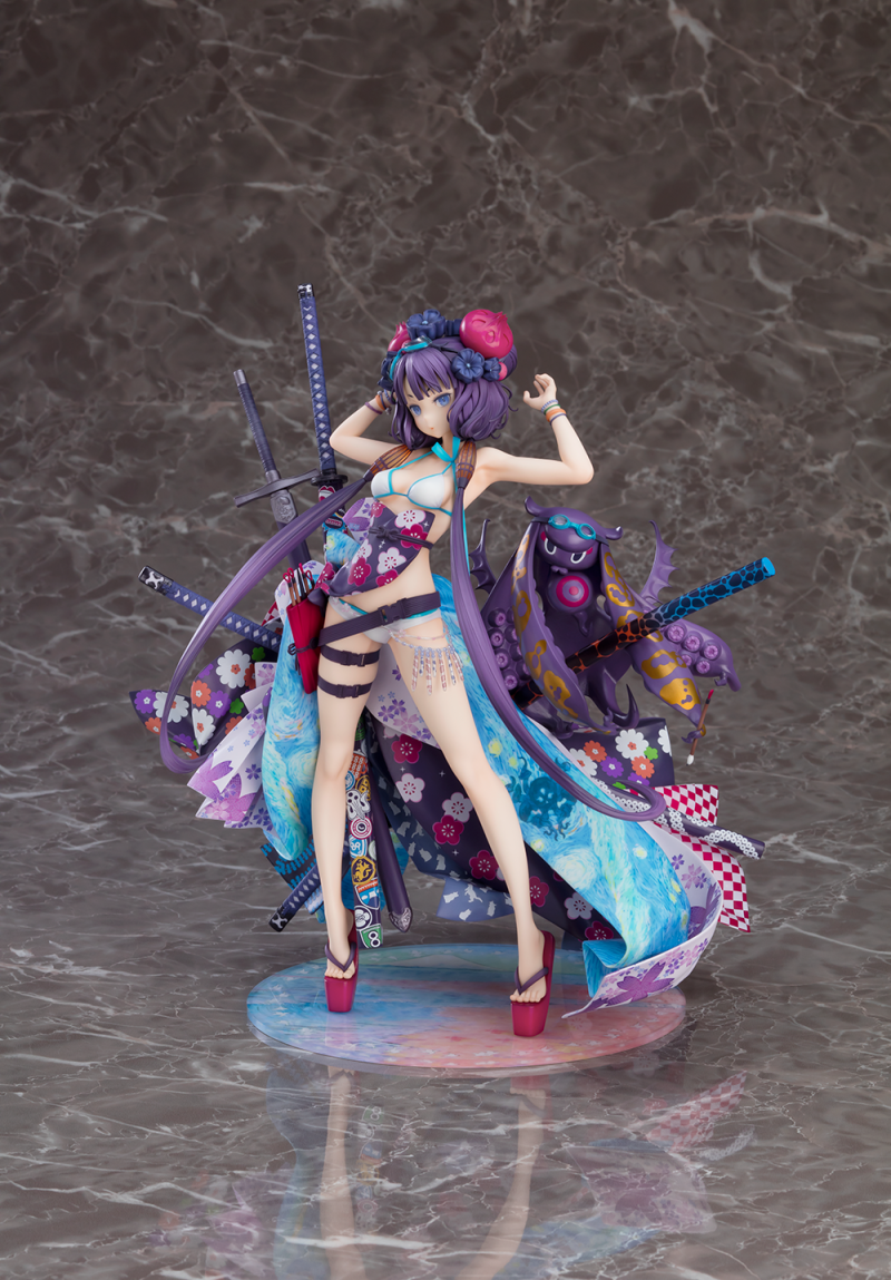 一筆兩斬！GSC『FGO Saber/葛飾北齋1/7 比例模型』泳裝劍客造型