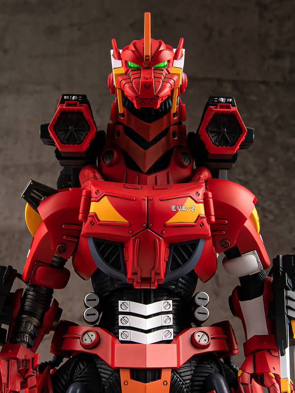 青島文化教材社《哥吉拉對福音戰士》3式機龍〈改〉EVA貳號機配色Ver. 夢幻再現！