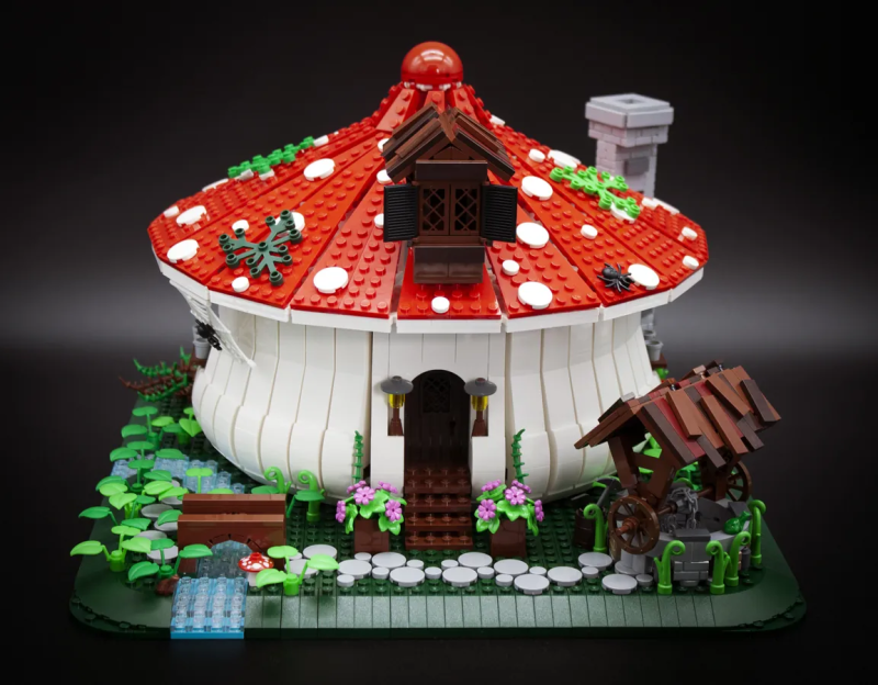 JohnyKov LEGO Ideas投稿「蘑菇屋（Mushroom House）」滿滿童話感的奇趣造型！