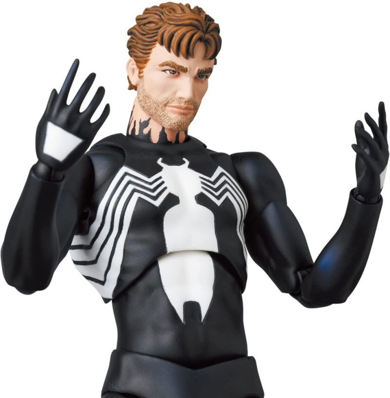 MAFEX MARVEL【蜘蛛人 共生體戰衣(漫畫版)】SPIDER-MAN BLACK COSTUME (COMIC Ver.) 可動人偶