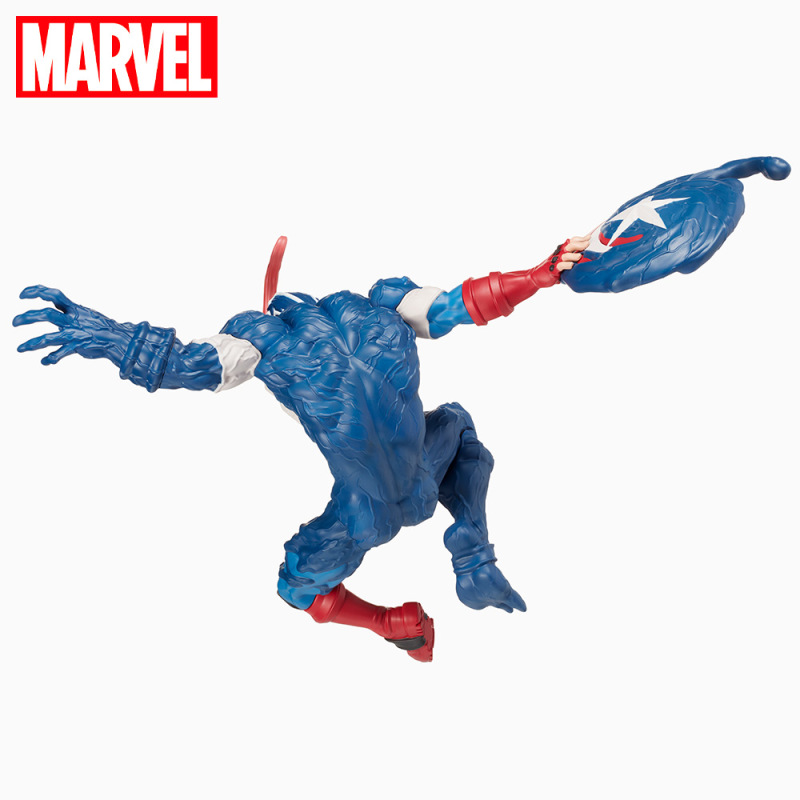 SEGA PRIZE《漫威蜘蛛人 Maximum Venom》美國隊長（キャプテン・アメリカ）SPM 立體人形 超躍動戰鬥姿態強襲！