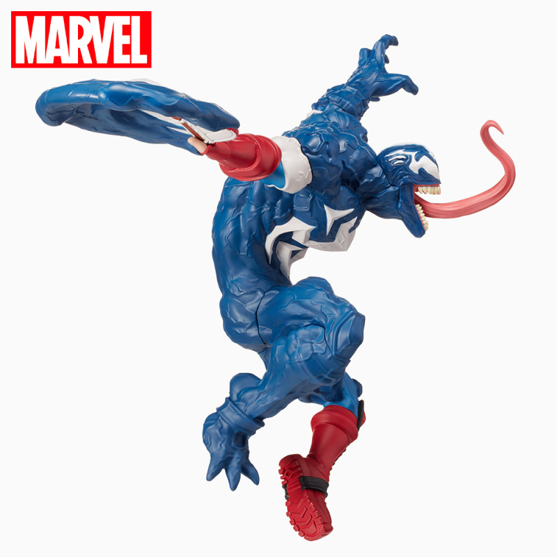 SEGA PRIZE《漫威蜘蛛人 Maximum Venom》美國隊長（キャプテン・アメリカ）SPM 立體人形 超躍動戰鬥姿態強襲！