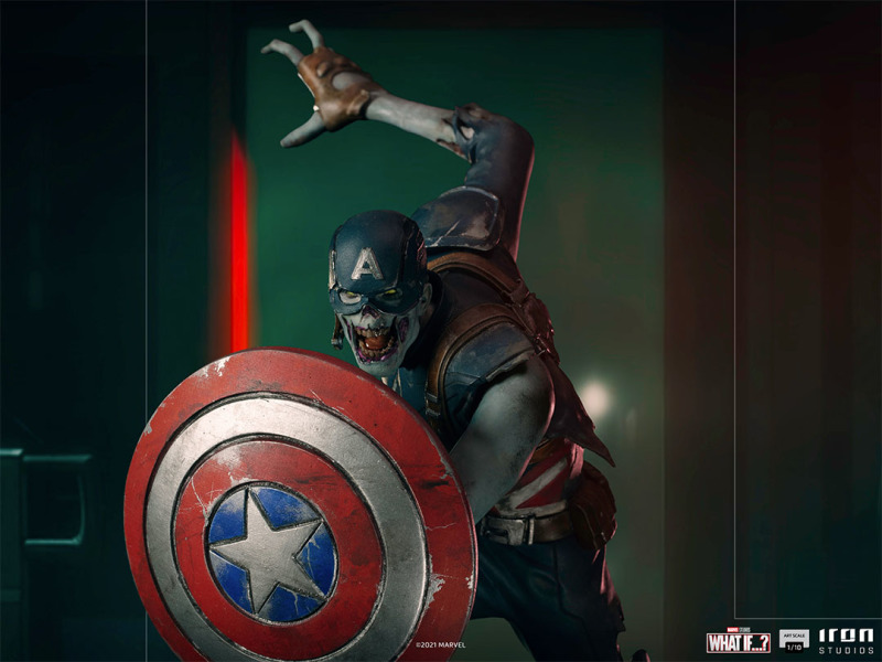 Iron Studios《假如…？》殭屍美國隊長（Zombie Captain America）1/10 比例全身雕像