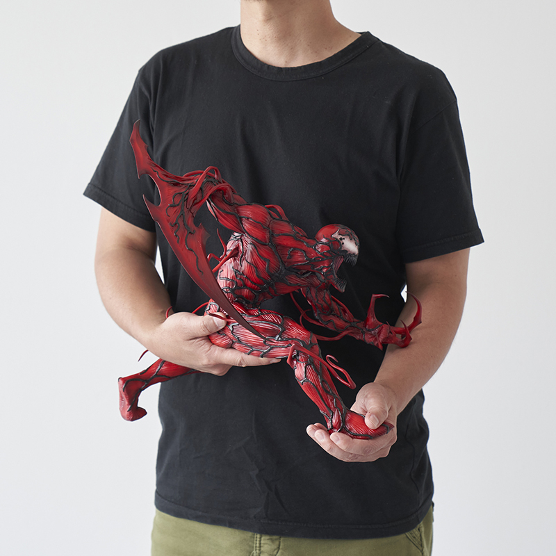 千值練 sofbinal 系列 MARVEL【屠殺】(ソフビナル カーネイジ)大尺寸軟膠玩具 準備大開殺戒的狂暴姿態!