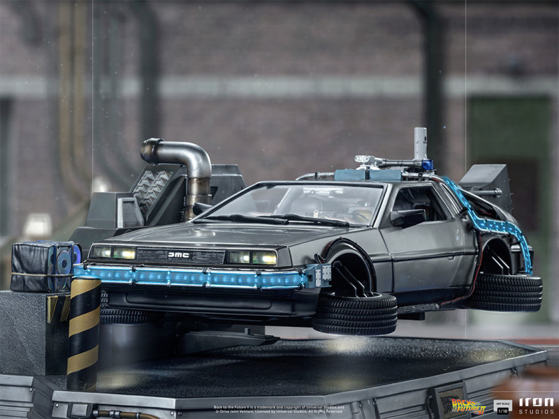 Iron Studios Art Scale《回到未來II》時光車（DeLorean）1/10 比例場景雕像