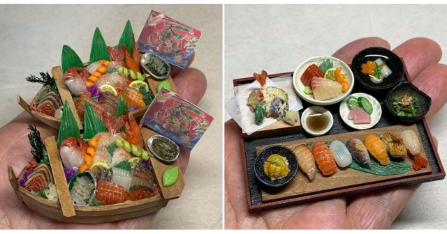 巧手做出「指尖海鮮船」！神人推主專精創作微型食物，彷彿會有龍從裡面跑出來？！