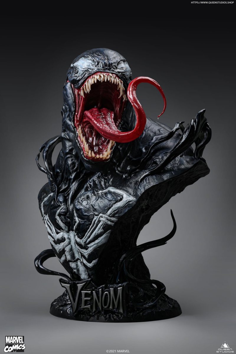 Queen Studios MARVEL【猛毒】Venom 1/1 比例半身胸像 情報公開 栩栩如生的逼真活物感!