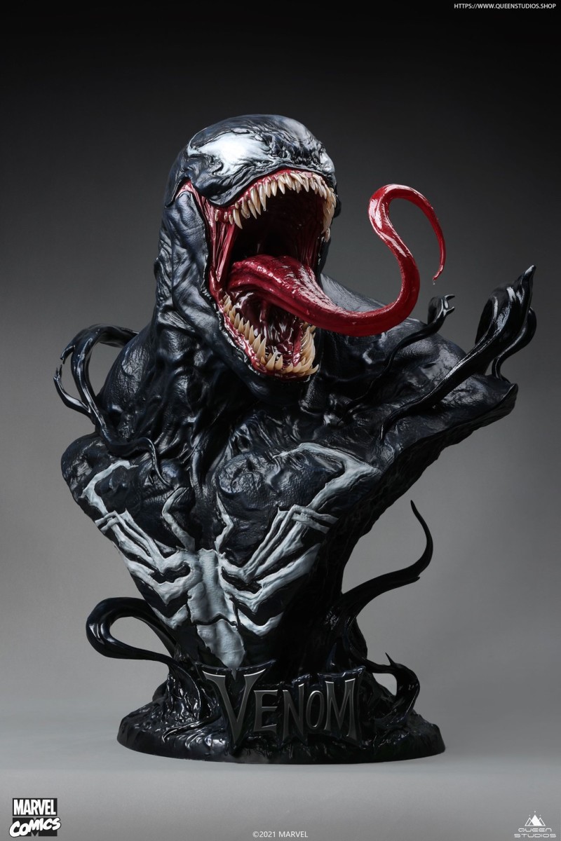 Queen Studios MARVEL【猛毒】Venom 1/1 比例半身胸像 情報公開 栩栩如生的逼真活物感!