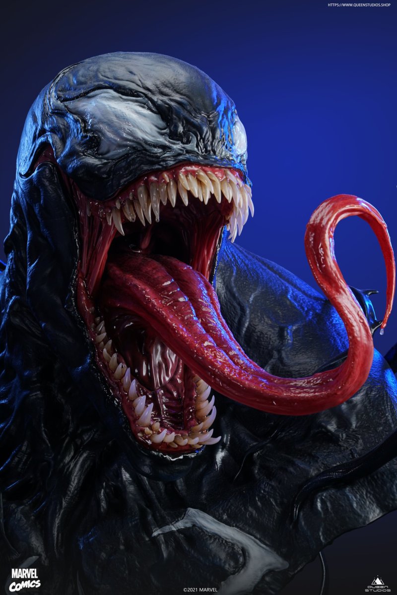 Queen Studios MARVEL【猛毒】Venom 1/1 比例半身胸像 情報公開 栩栩如生的逼真活物感!