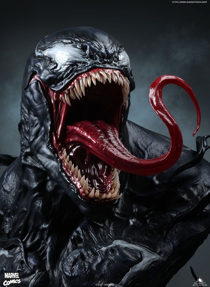 Queen Studios MARVEL【猛毒】Venom 1/1 比例半身胸像 情報公開 栩栩如生的逼真活物感!