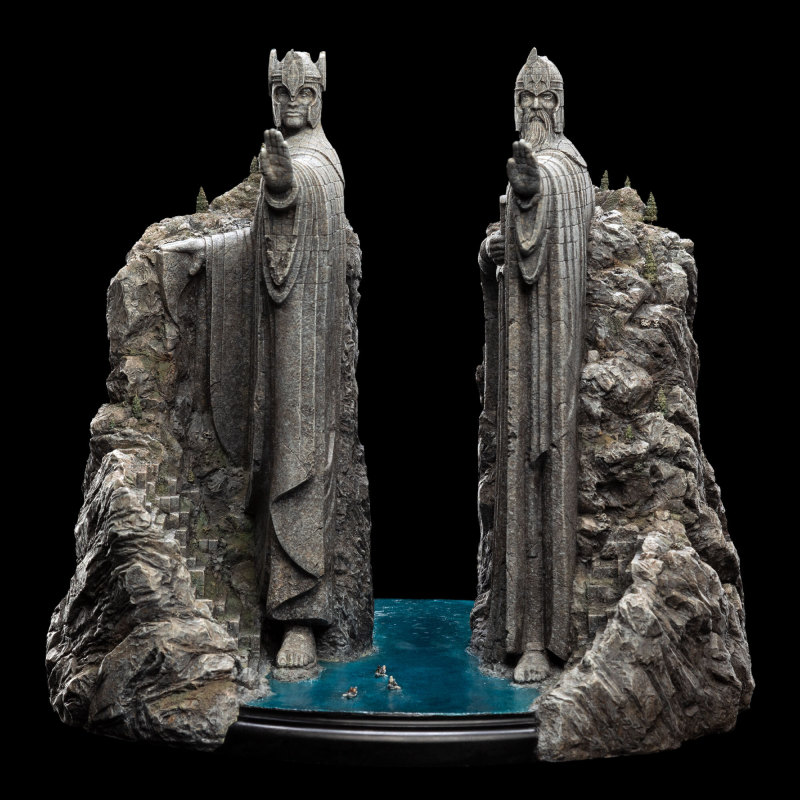 WETA《魔戒首部曲：魔戒現身》亞苟那斯（Argonath）場景雕像 王之柱壯麗再現！