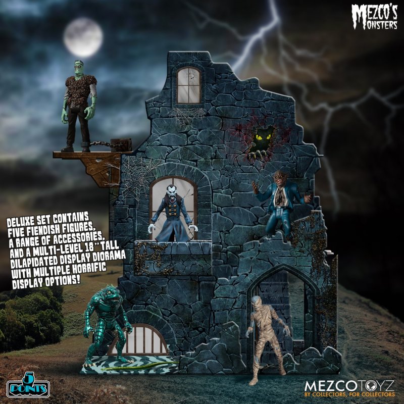 MEZCO TOYZ 5 POINTS 系列「MEZCO 的怪物 - 恐懼之塔豪華套裝組」Mezco’s Monsters - Tower of Fear Deluxe Boxed Set