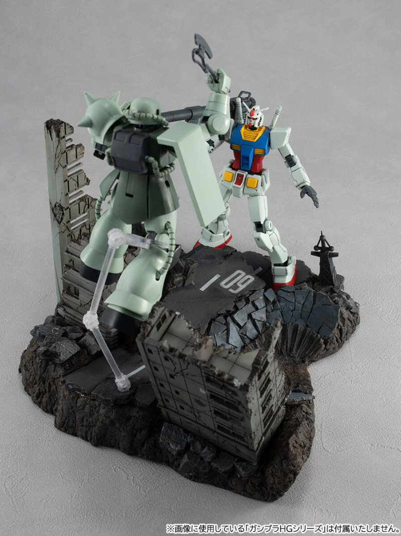 再現劇中名場景！RMS 機動戰士鋼彈 HG 1/144 用『G Structure』情景模型明年 04 月發售
