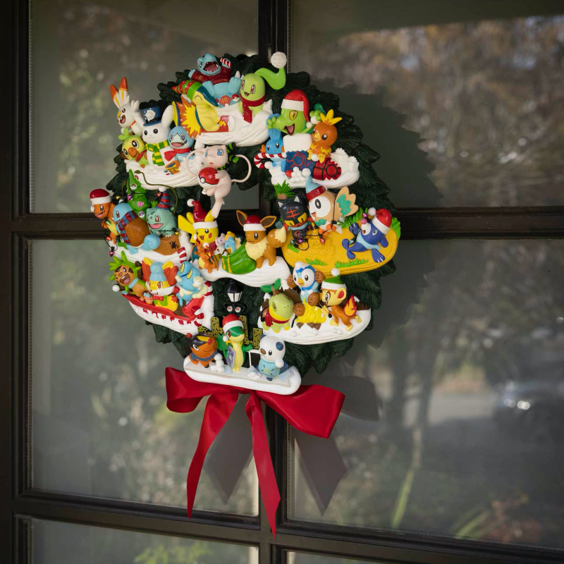 寶可夢中心將推出「寶可夢節慶雕刻花圈」各代御三家豪華全集結！（Pokémon Holiday Sculpted Wreath）