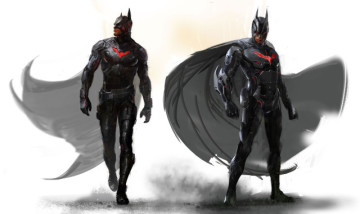 概念藝術師公開疑似《蝙蝠俠：阿卡漢》系列「達米安韋恩」蝙蝠裝概念圖