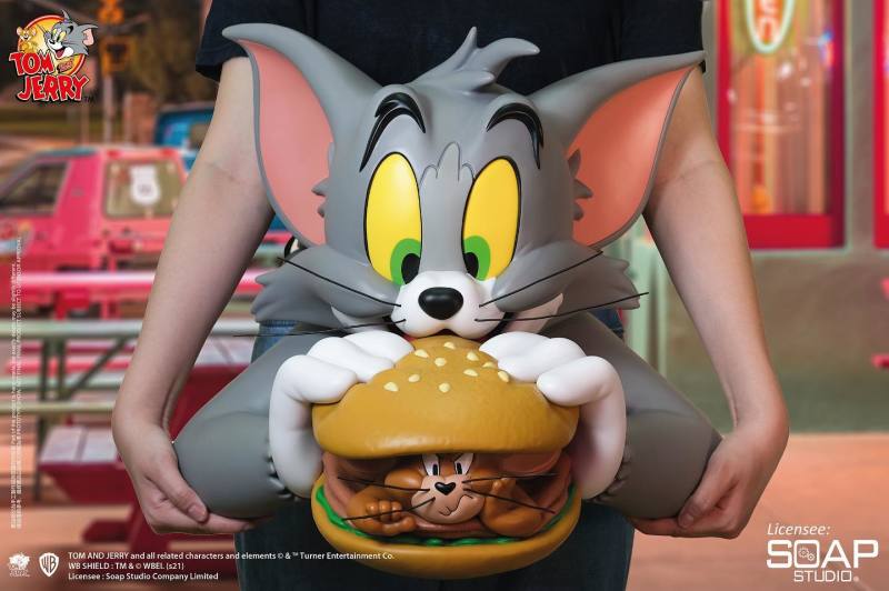 Soap Studio 將推出「湯姆貓與傑利鼠漢堡包」大尺寸胸像（Tom and Jerry Mega Burger）40公分的大份量飽足感！