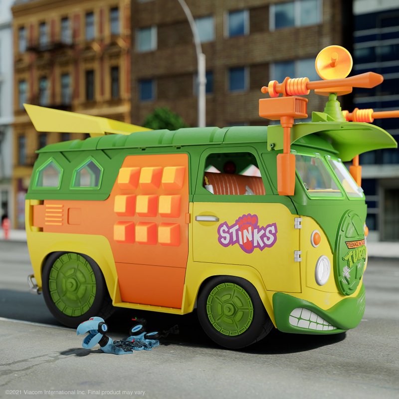 SUPER7 ULTIMATES! 系列《忍者龜》經典烏龜車載具「Party Wagon」炫砲上路！