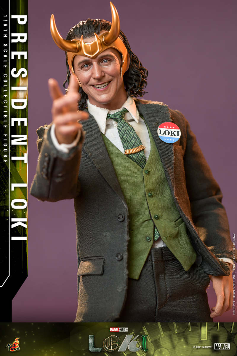 Hot Toys《洛基》總統洛基（President Loki）1/6 比例收藏級人偶 超討喜鱷魚洛基也驚喜登場！