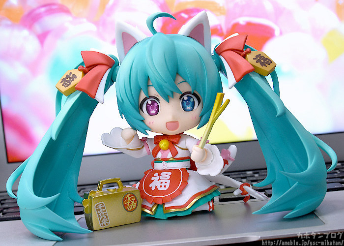 可愛招福貓造型立體化!黏土人『初音未來 招福初音Ver.』情報公開