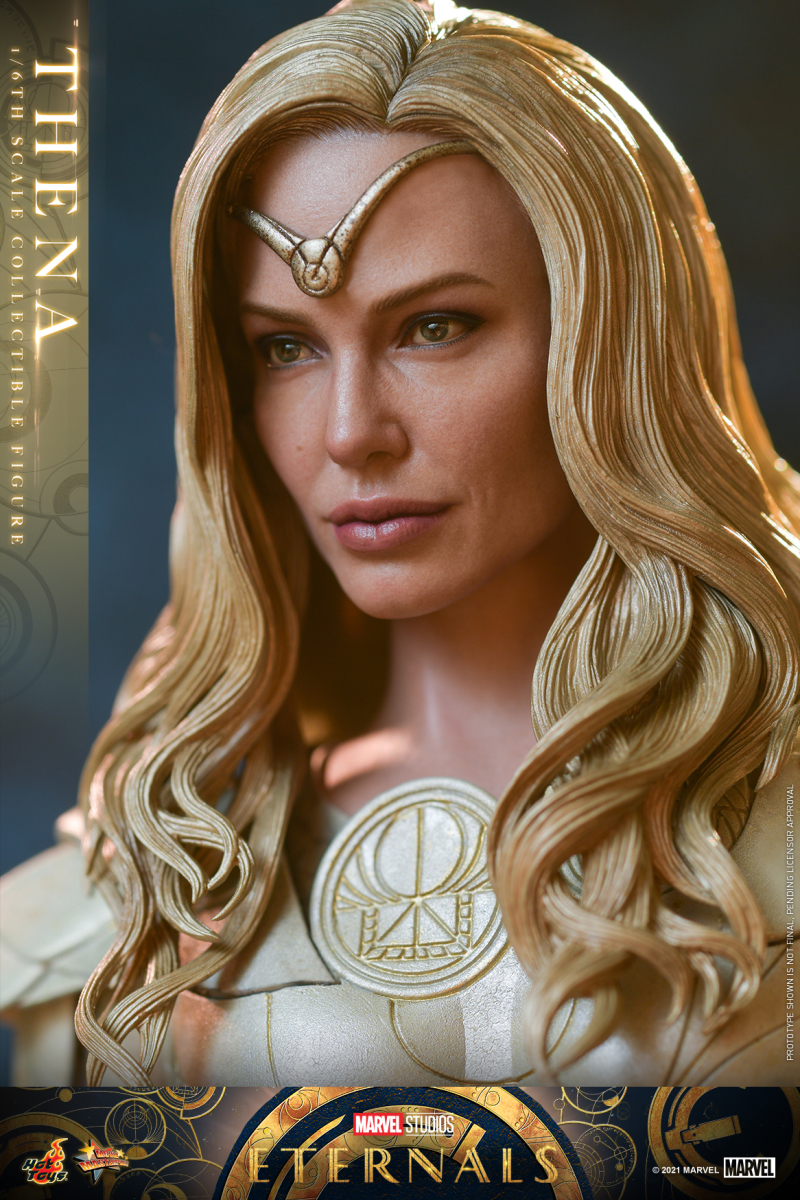 Hot Toys – MMS629 –《永恆族》聖娜（Thena）1/6 比例收藏級人偶 閃耀著金黃光輝的女戰神降臨！