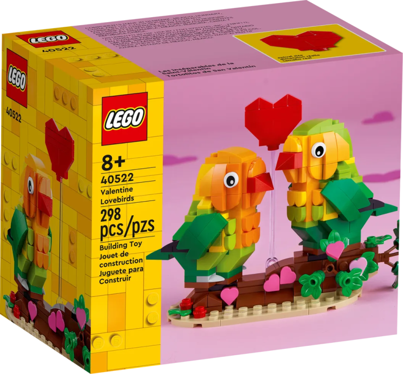 LEGO 40522【情人節愛情鸚鵡】Valentine Lovebirds 深情樂高化！