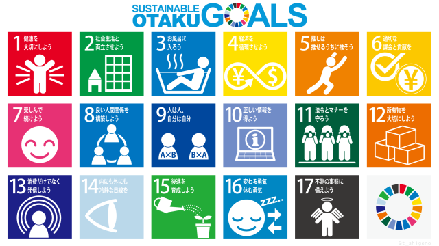 你是合格的宅宅嗎？日本推主做出御宅族版SDGs「永續御宅目標」（SOGs）各位有多少項做到呢？
