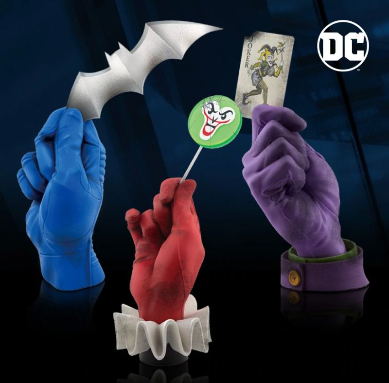 Cryptozoic Entertainment DC「蝙蝠俠」、「小丑」、「哈莉·奎茵」1/1 比例手部雕像