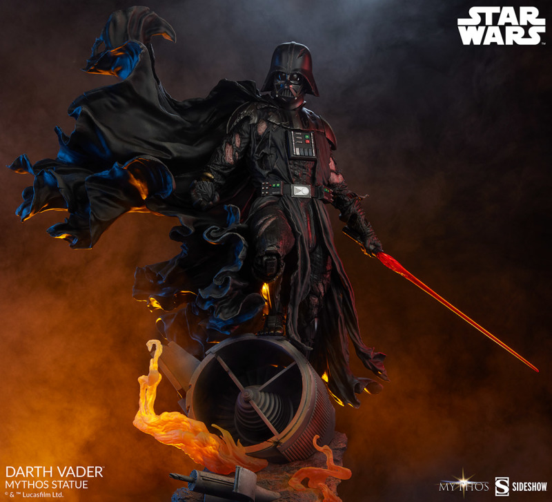 Sideshow《星際大戰》達斯·維達（Darth Vader）- Mythos 全身雕像 挺立於戰火當中的魄力身影！