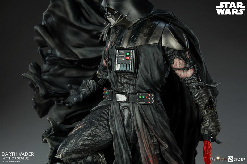 Sideshow《星際大戰》達斯·維達（Darth Vader）- Mythos 全身雕像 挺立於戰火當中的魄力身影！