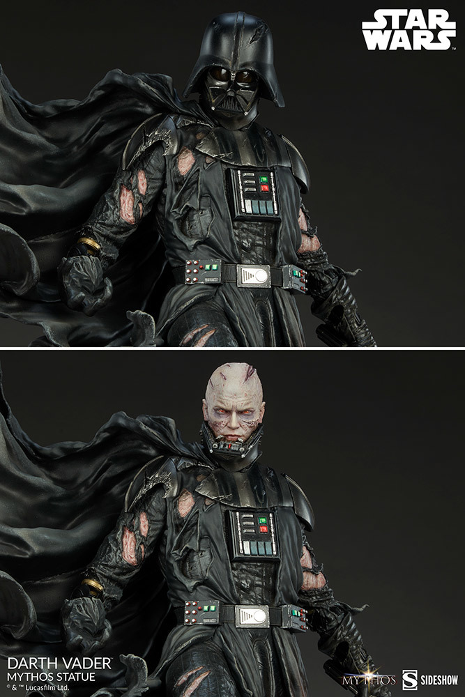 Sideshow《星際大戰》達斯·維達（Darth Vader）- Mythos 全身雕像 挺立於戰火當中的魄力身影！
