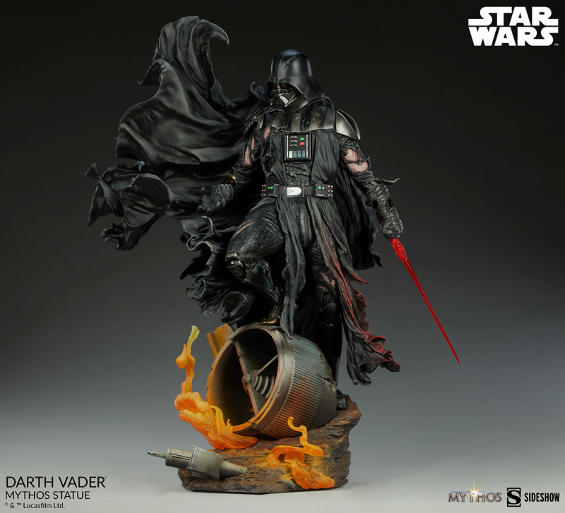 Sideshow《星際大戰》達斯·維達（Darth Vader）- Mythos 全身雕像 挺立於戰火當中的魄力身影！