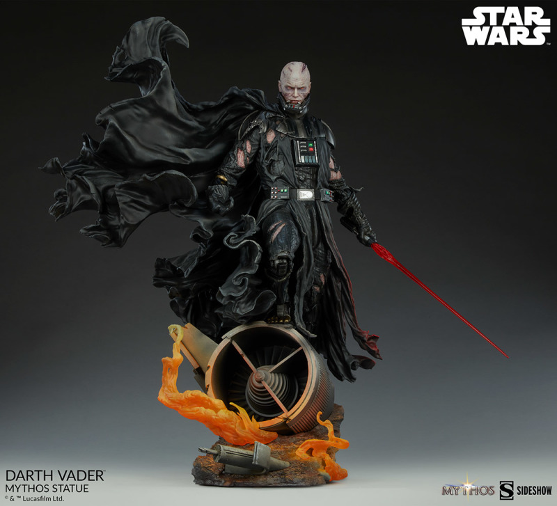 Sideshow《星際大戰》達斯·維達（Darth Vader）- Mythos 全身雕像 挺立於戰火當中的魄力身影！