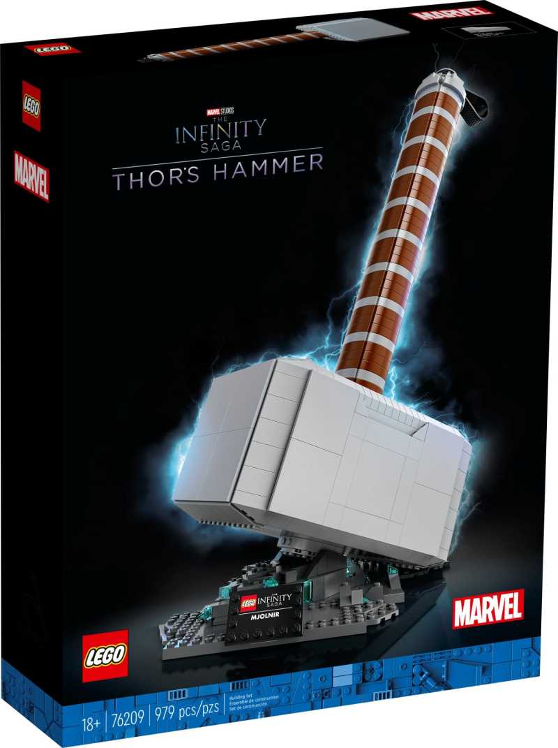 LEGO 76209 MARVEL《無限傳說》索爾的雷神之鎚（Thor’s Hammer）化身 46 公分高磚拼模型！